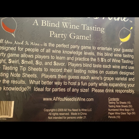 NIB All You Need Is Wine a blind wine tasting party game - Picture 7 of 8